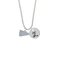 thumbnail image 2 of Delight Jewelry Acrylic 3/4" Silvertone Megaphone Silvertone Script Initial Disc - Z - Charm Necklace, 20"+3", 2 of 4