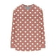 thumbnail image 5 of Heisall Womens Tops Long Sleeve V-Neck Loose Casual Tshirts Polka Dot Print Spring Autumn Fashion, 5 of 5