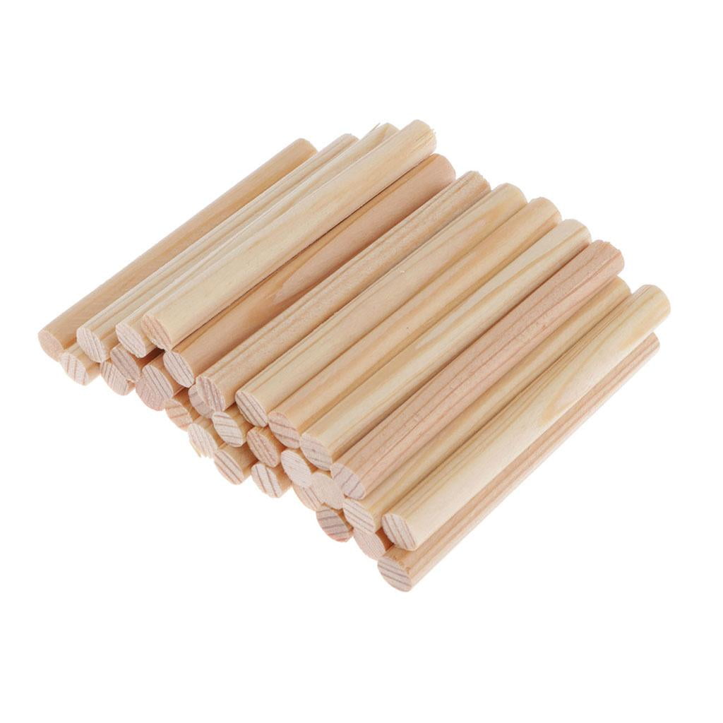 100Pcs Unfinished Wood Sticks, Woodcrafts Wooden Square Dowel Rod, Dowel  Strips for Crafts Model Building Supplies Home Decor Accessories 300mm