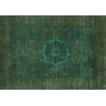 thumbnail image 1 of Ahgly Company Machine Washable Indoor Rectangle Abstract Turquoise Blue Modern Area Rugs, 8' x 10', 1 of 4