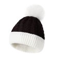 thumbnail image 2 of Elainilye Fashion Kids Winter Hat Toddler Knitted Pom Beanie Hat Casual Children Knitted Bowler Pompon Hat Girls Boys Beanies,Black, 2 of 2