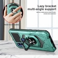 thumbnail image 7 of Spy Case for Cricket Innovate E 5G Case w/Tempered Glass Screen Protector Ring Car Mount Kickstand Hybrid Hard PC Soft TPU Shockproof Protective Phone Case - Teal, 7 of 7