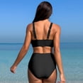 thumbnail image 5 of Women High Waisted Bathing Suit Racerback Bikini Swimsuits Ladies Swim Shorts Long Cute Rompers for Women Sporty Sunflower plus Size Bathing Suits for Women Two Piece Swimsuits for Women plus Size, 5 of 5