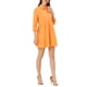 thumbnail image 2 of Vestido de camisa para mujer INSPIRE CHIC de manga 3/4, con botones, mini vestido, color naranja, talla M, 2 of 6