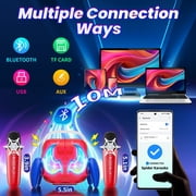 Mini Karaoke Machine for Kids, Aogsiyt Portable Karaoke Machine with 2 Wireless Microphones, Bluetooth Speaker,Birthday Gifts for 3-12 Year Old Girls