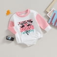 thumbnail image 3 of Okbabeha Infant Baby Boy Girl Clothing Fall Long Sleeve Sweatshirt Romper Bodysuit Cow Print Onesie Outfit Western Clothes, 3 of 7