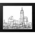 thumbnail image 2 of Harper, Ethan 14x12 Black Modern Framed Museum Art Print Titled - Wire Frame Cityscape I, 2 of 5