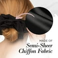 thumbnail image 2 of Kitsch Chiffon Dinner Hair Scrunchie, Elastic Hair Ties, Black, 1 Count, 2 of 9