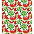thumbnail image 3 of Ambesonne Green Abstract Duvet Cover Set, Watermelon, 2-Calking, Dark Pink Evergreen and White, 3 of 6