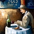 thumbnail image 3 of West, Ronald 12x12 Black Modern Framed Museum Art Print Titled - Dinner for One, 3 of 5