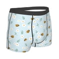 thumbnail image 2 of KLL Bee Flower Men's Cotton Boxer Briefs Underwear-Small, 2 of 8