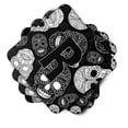thumbnail image 2 of Letter R Day of the Dead Skulls Black Foam Coaster Set of 4, 2 of 3