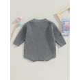 thumbnail image 2 of nvzhuang Baby Boys Girls Sweater Rompers Long Sleeve Infant Jumpsuits Toddler Clothes Bodysuits, 2 of 7