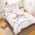 thumbnail image 2 of Move Over Stripes Unicorn Duvet Cover Set King  Bedding Sets Striped Unicorn Pattern Microfiber No Filling, 2 of 6