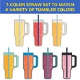 thumbnail image 7 of Tomorotec 15-Pack 12" Reusable Silicone Drinking Straws Fit for Stanley Tumblers 20, 30, 40 oz with 2 Cleaning Brushes, BPA-Free Food-Grade Vibrant Colors Flexible Straws for Family Use (Sea Colors), 7 of 7