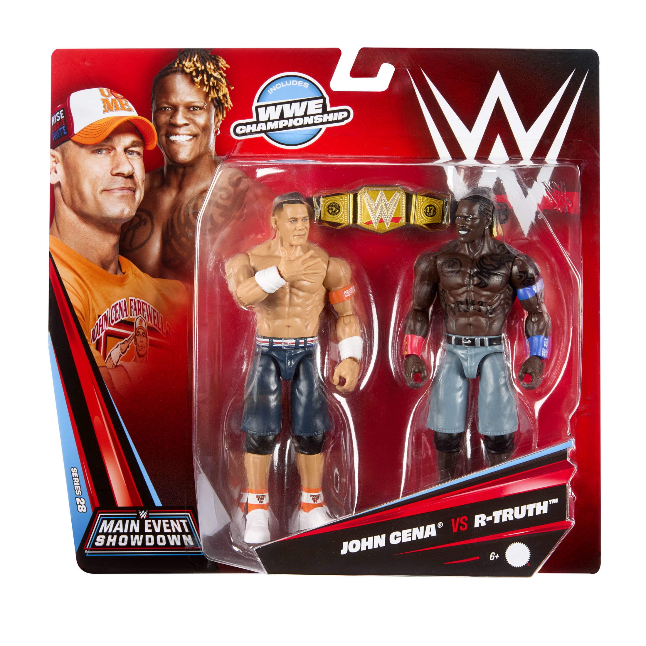 WWE Main Event Showdown John Cena vs Ron Killings Action Figures Set, Series #28, 6-inch Collectibles
