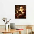thumbnail image 2 of FLORID 16x20 in / 12x16 in Vintage Christmas Wall Art Home Decor Santa Claus Snowman Poster Canvas Print Christmas Tree Pictures Winter Wall Decor Gallery for Living Room Bathroom Wall Aesthetic Gift, 2 of 4