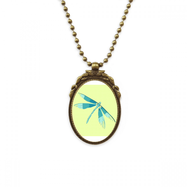 Spécimens de Libellule Graffiti Collier Antique Pendentif Perle Vintage Porte-Clés