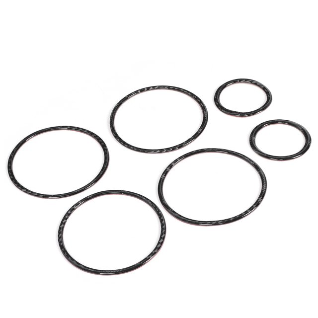 Cubierta del altavoz de la puerta, 6 piezas de fibra de carbono para puerta Ajuste del altavoz de la puerta Anillos del altavoz de la puerta True Excellence