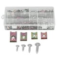 thumbnail image 3 of 480pcs U Shaped Reed Nut Clip Galvanized Professional Reed Nut with Crossed Pad Screws for Motorcycle Car, 3 of 14