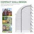 thumbnail image 5 of Dranite 5'x4'x7' Lean-to Greenhouse, Walk-In, Roll-up Window, PE, White, 5 of 11