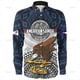 thumbnail image 1 of Camisas de manga larga con estampado 3D del emblema de Samoa polinesia vintage de tamaño pequeño para hombre, blusas con solapa gráfica con patrones nacionales de Samoa, 1 of 6