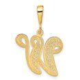 thumbnail image 3 of Diamond2Deal 14K Pendentif Initiale Lettre W en Or Jaune Script Filigrane pour Femmes, 3 of 6