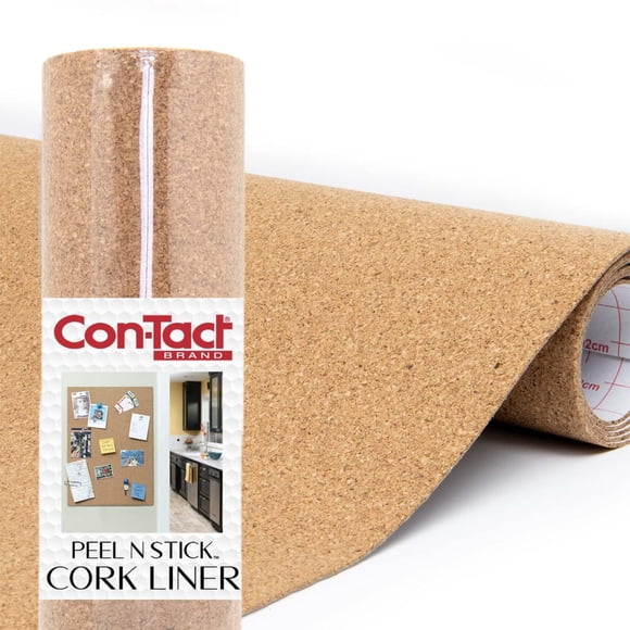 Con-Tact 04F-C6421-06 Self-Adhesive Shelf and Drawer Liner, 18-Inches by 4-Feet, Natural Cork