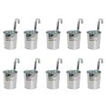 thumbnail image 4 of 2PCS Hanging Flower Pots With Hook,Metal Iron Bucket Plant Pot for Railing Fence Balcony Garden,Silver, 4 of 5