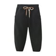 thumbnail image 5 of Hessimy Boys Cargo Joggers Pants Elastic Waist Casual Drawstring School Outdoor Twill Baggy Pants 6-12 Months 12-24 Months 2T 3T 4T 5T 6T 7T 8T 9T Children(Black,7-9 Years), 5 of 5