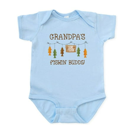 

CafePress - Gone Fishing Line Grandpa Infant Bodysuit - Baby Light Bodysuit Size Newborn - 24 Months