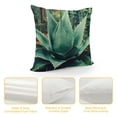 thumbnail image 4 of Chilfamy Detailed Painting Green Leaves Pillow Covers for Couch Sofa Indoor Outdoor Pillow Case 1PC 12x12in, 4 of 5