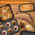 thumbnail image 6 of 6-Piece Carbon Steel Nonstick Bakeware Set Black, For Baking, Roasting, Cooking, 6 of 8