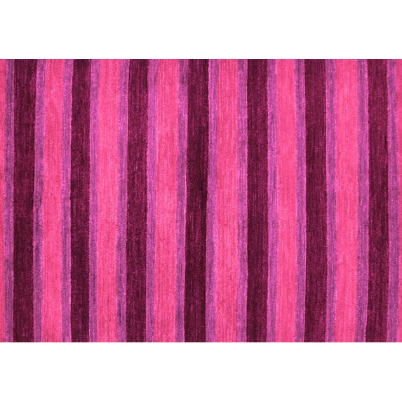 Ahgly Company Indoor Rectangle Abstract Pink Modern Area Rugs, 2' x 4'