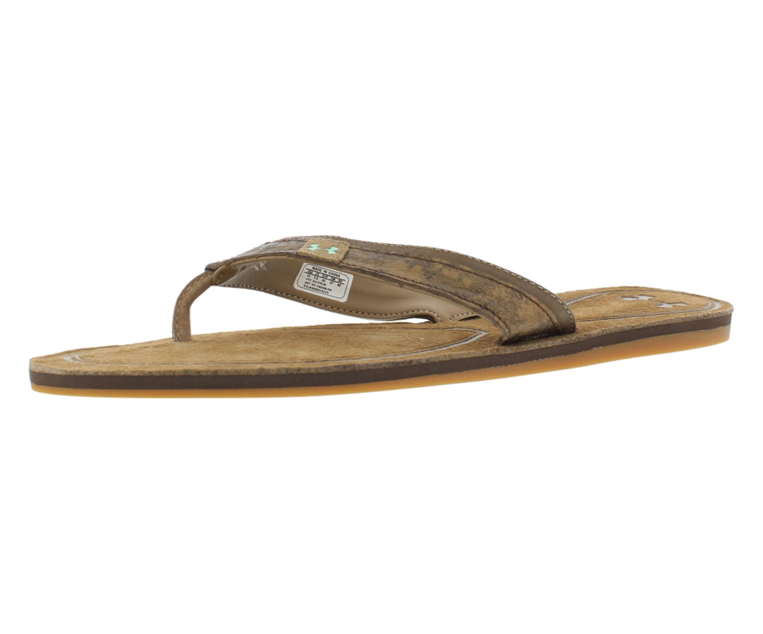 under armour leather flip flops