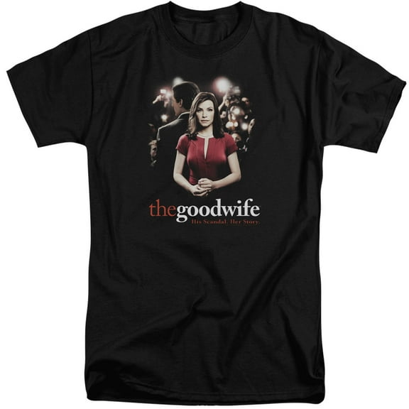The Good Wife Bad Press Adult Tall T-Shirt Black
