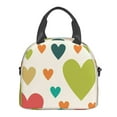 thumbnail image 3 of ZNDUO Reusable Lunch Box, Adjustable Shoulder Strap Cartoon Colourful Abstract Heart Pattern Lunch Bag, 3 of 8