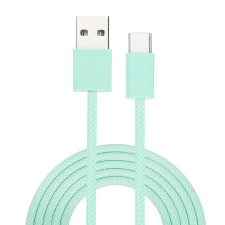 Uxcell 6.56ft USB Type C Charger Cable, 2A Type-C to USB A Braided Charging Data Cord, Green