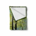 thumbnail image 2 of Country Soft Flannel Fleece Blanket, Painting Landscape of a Forest Dark Deep with Fresh Colors in Autumn Nature Image, Cozy Plush for Indoor and Outdoor Use, 70" x 90", Multicolor, by Ambesonne, 2 of 6