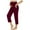 Wine, variant on Celivon Maternity Pants Stretchy Loungewear Workout Yoga Solid Color Capri Trousers Workout Pregnancy Capri Pants Pants With Pocket