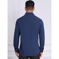 thumbnail image 3 of DARING DIVA Men's Solid Color Button Down Long Sleeves Stretch Shirts XL Navy Blue, 3 of 7