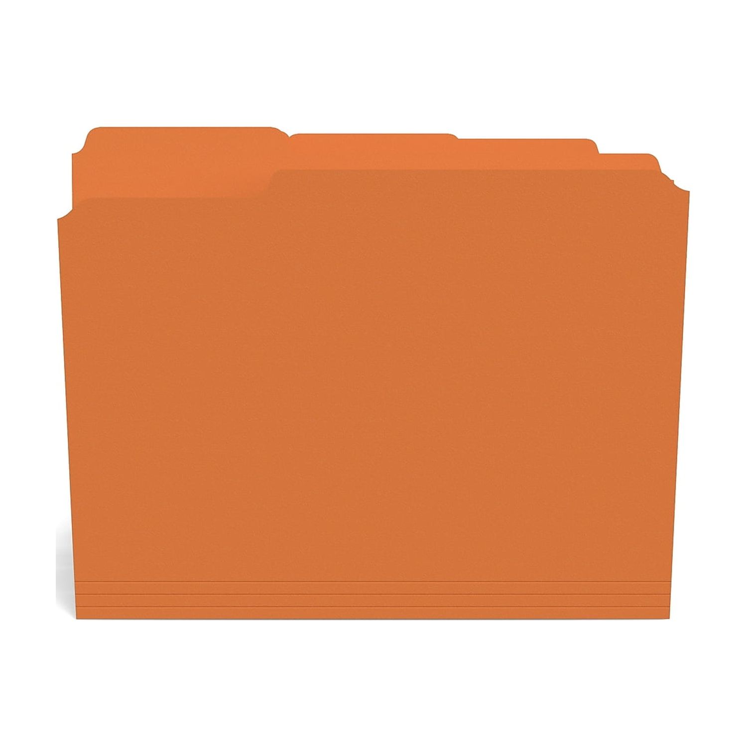 Staples Colored File Folders w/ Reinforced Tabs Letter 3 Tab Orange 100/BX TR508929