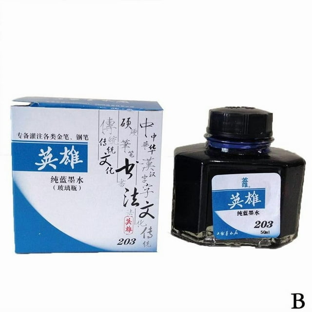 1PC Hero Fountain Pen Ink Bottle 50ml 3Color Select bottle Ink for School