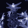 thumbnail image 4 of Morttic Dragonfly Solar String Lights Outdoor 21 Feet 30 Led Waterproof Solar Powered Fairy Lights,8 Modes Decorative Lights for Patio Garden Yard Fence Wedding Christmas Party, White, 4 of 5