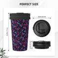 thumbnail image 3 of Goofa Purple Butterfly for Insulated Travel Coffee Mug Spill Proof Leak Proof 16 OZCoffee Tumbler Reusable Coffee Cups with Lids Thermos for Hot and Cold Drink, 3 of 8