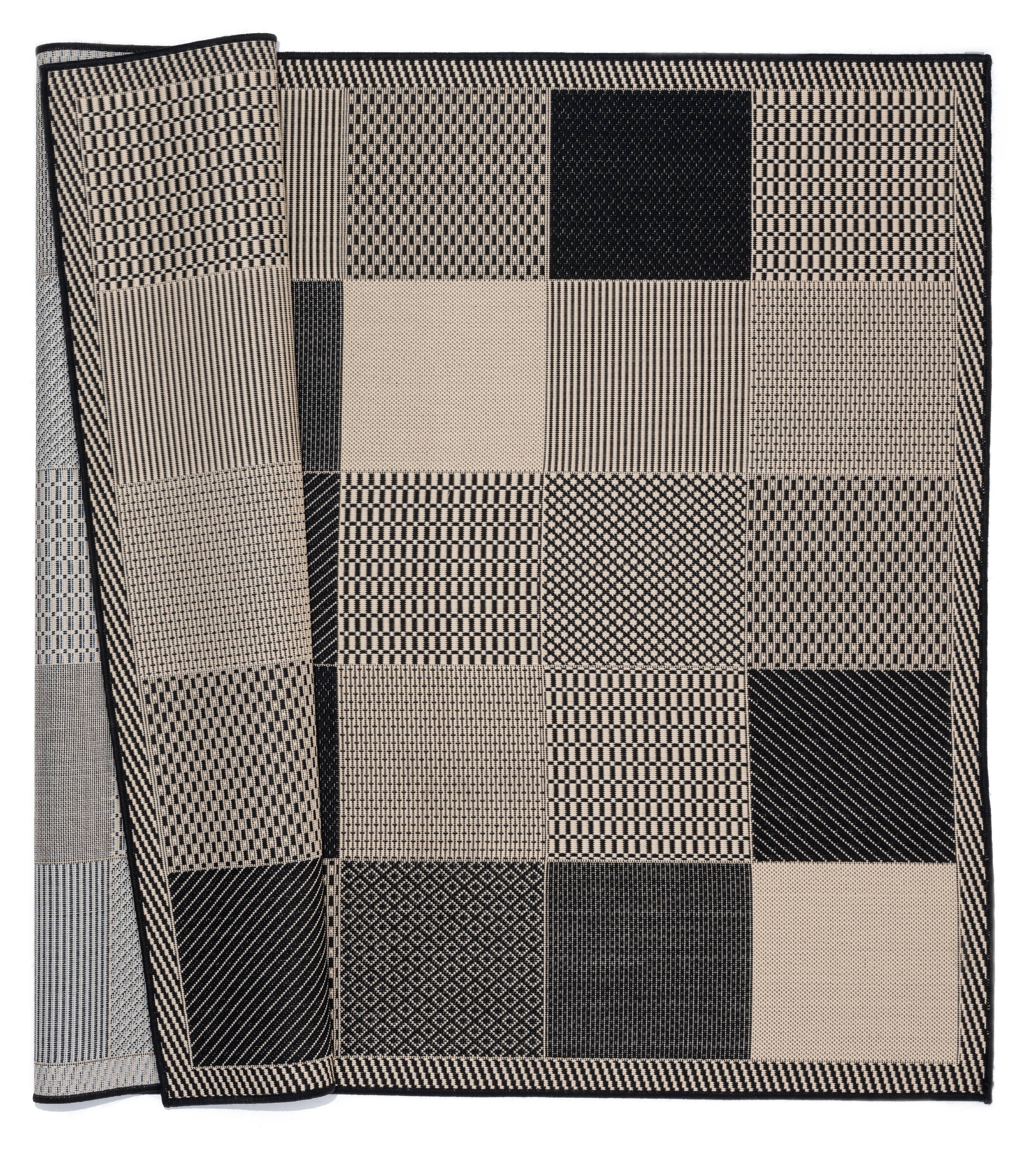 United Weavers Mali Dabeda Contemporary Geometric Area Rug, Black, 5'3" x 7'6"