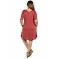 thumbnail image 3 of Women’s Plus Size Knee Length Pocket T Shirt Dress, 3 of 3