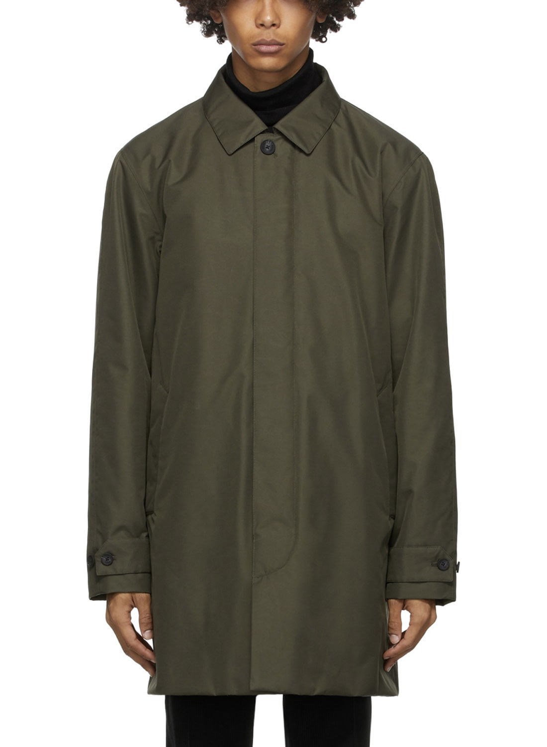 Z Zegna Mens Microtene Mac Coat Large Green Raincoat