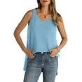 thumbnail image 2 of BLVB Women's Tank Tops Loose Crew Neck Sleeveless Summer Top for Women Side Split Tunic Cami Shirts, 2 of 7