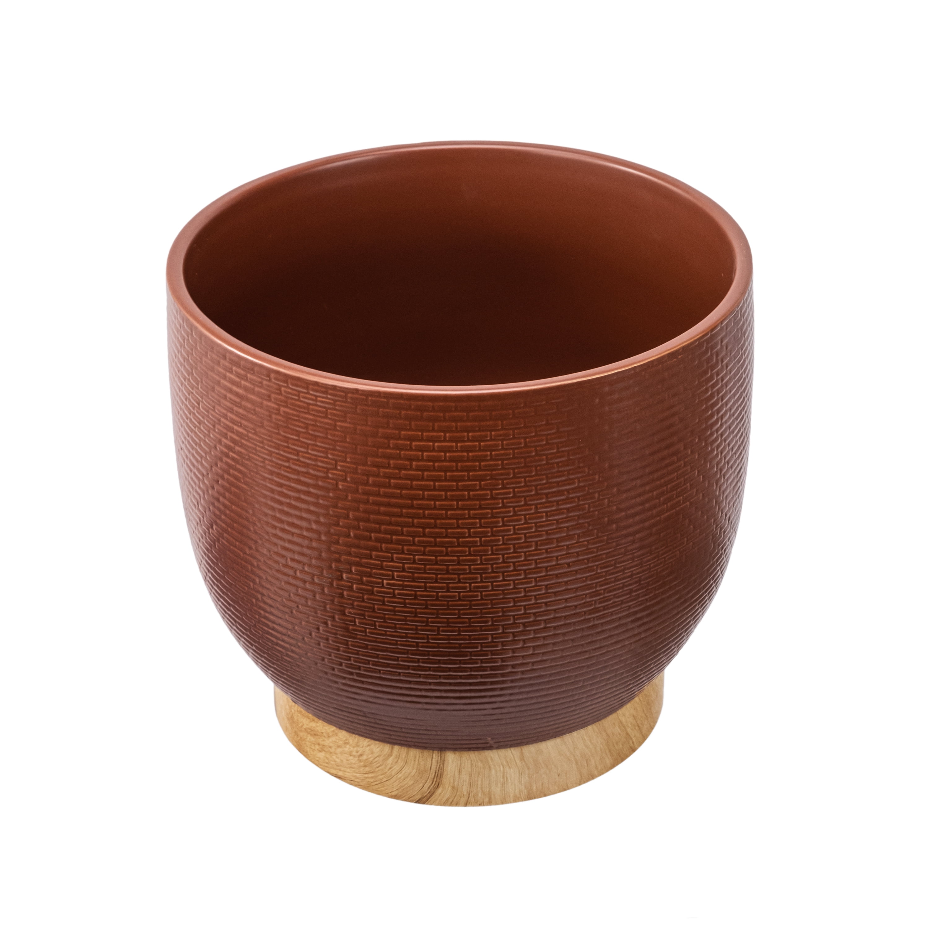 Better Homes & Gardens 10 inch Red Woven Ceramic Planter Pot